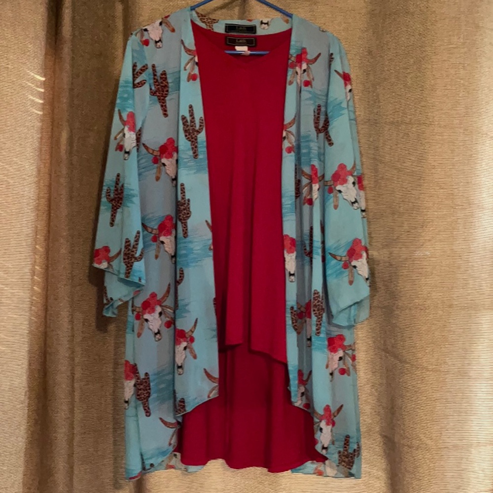 Red blouse and a Western Shaw